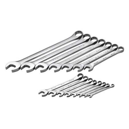 Sk Professional Tools Combo Wrench Set, Polish, 1/4-1 in., 15 Pc 86255