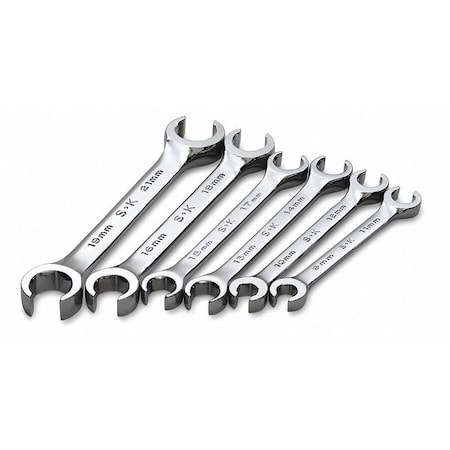 Sk Professional Tools Flare Nut Wrench Set, 6 Pieces, 6 Pts 376