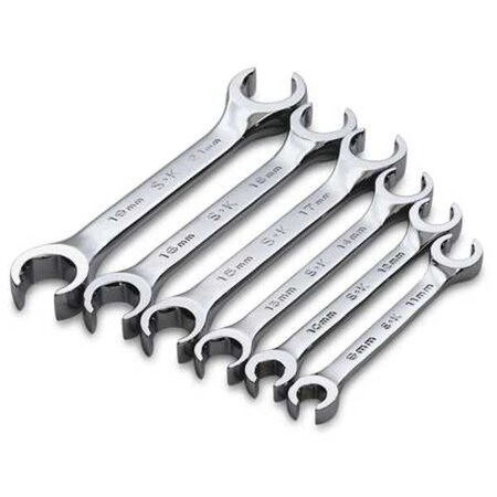 Sk Professional Tools Offset Flare Nut Wrench Set, 6Pieces, 6Pts 378