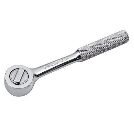 Sk Professional Tools 1/4" Drive 60 Geared Teeth Round Head Style Hand Ratchet, 6-1/2" L, SuperKrome Plating Finish 40971