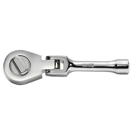 3/8" Drive 40 Geared Teeth Pear Head Style Hand Ratchet, 5" L, SuperKrome Plating Finish