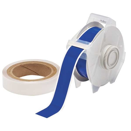 Brady ContinuousLabelStock, Blue, Gloss, 1-1/8inW 142169