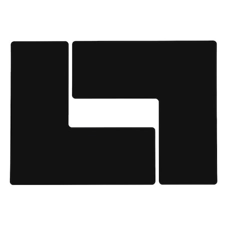 Brady Floor Marking Tape, Polyester, No Legend, Black, 4 in W., 8 mil Thickness, 20 PK 104458