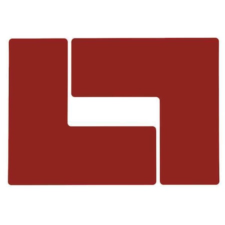 Brady Floor Marking Tape, Polyester, Solid, Red, 4 in W., 8 mil Thickness, 20 PK 104454