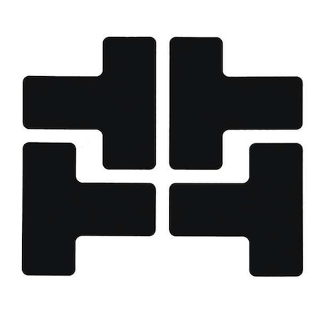 Brady Floor Marking Tape, Polyester, No Legend, Black, 2 in W., 8 mil Thickness, 20 PK 104440