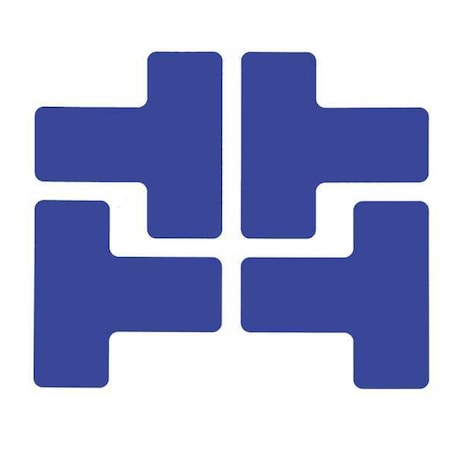 Brady Floor Marking Tape, Polyester, No Legend, Blue, 2 in W., 8 mil Thickness, 20 PK 104438