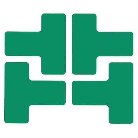 Brady Floor Marking Tape, Polyester, Solid, Green, 2 in W., 8 mil Thickness, 20 PK 104437