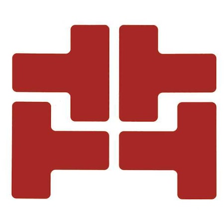 Brady Floor Marking Tape, Polyester, Solid, Red, 2 in W., 8 mil Thickness, 20 PK 104436