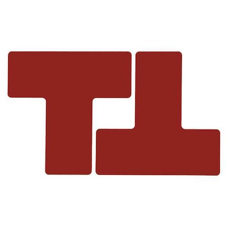 Brady Floor Marking Tape, Polyester, Solid, Red, 3 in W., 8 mil Thickness, 20 PK 104448