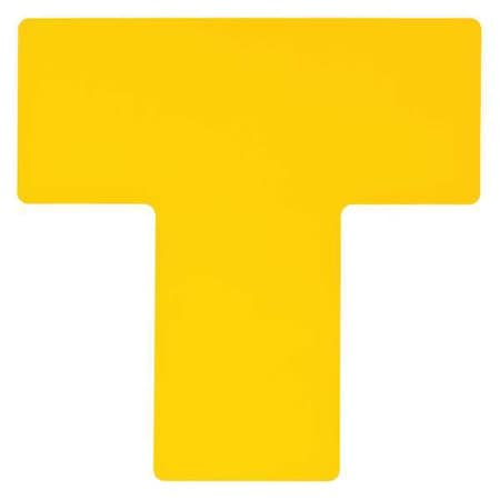 Brady Floor Marking Tape, Polyester, Solid, Yellow, 4 in W., 8 mil Thickness, 20 PK 104463