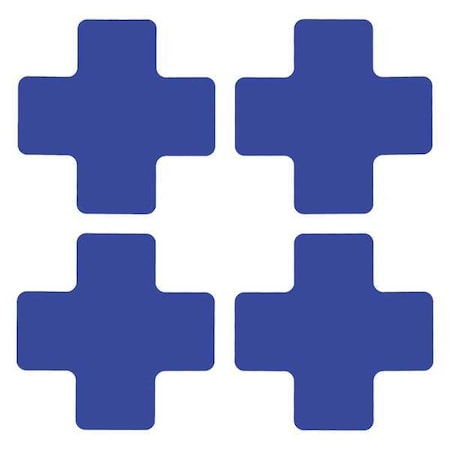 Brady Floor Marking Tape, Polyester, Solid, Blue, 2 in W., 8 mil Thickness, 20 PK 104468