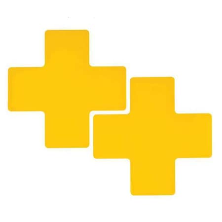 Brady Floor Marking Tape, Polyester, No Legend, Yellow, 3 in W., 8 mil Thickness, 20 PK 104475
