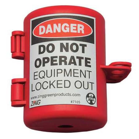 Zing Plug Lockout, Red, 9/16" Shackle dia. 7105