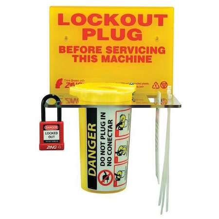 Zing Lockout Station, Filled, Elctrical, 10" H 7117