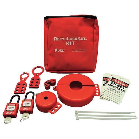 Zing Portable Lockout Kit, Electrical/Valve, 12 7120