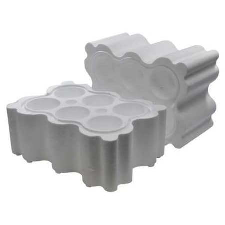 Polar Tech Industries Wine/Champagne Bottle Top Load Shipper Foam, 1 Bottle 746T