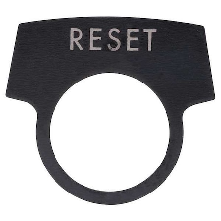 Appleton Electric Legend Plate, Reset, White/Black LNPRESETQ