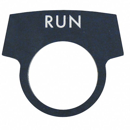 Appleton Electric Legend Plate, Run, White/Black LNPRUNQ