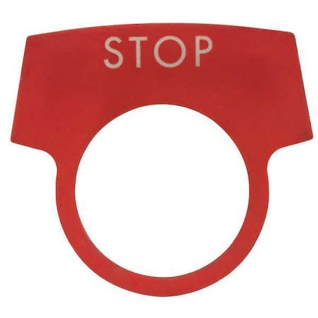 Appleton Electric Legend Plate, Stop, White/Black LNPSPQ