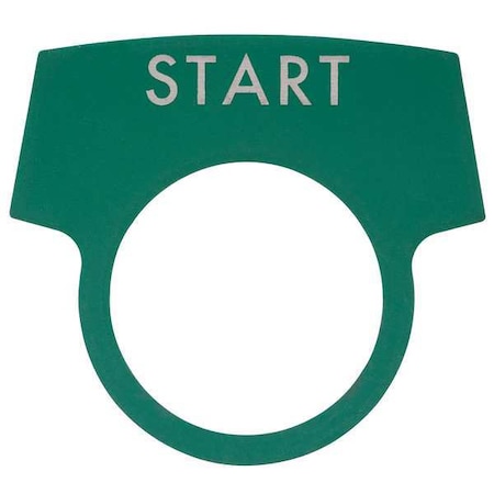 Appleton Electric Legend Plate, Start, White/Black LNPSTQ