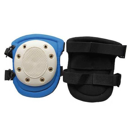Westward Knee Pad, Non-skid, Foam Pad, Plastic Cap, Quick Release Closure, 2 Straps, Black, Blue, White 12F680