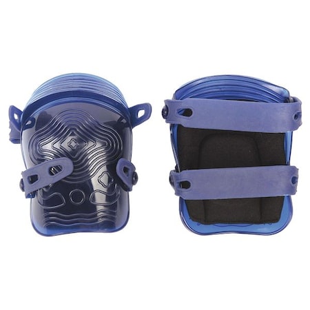Westward Knee Pad, Non-marring, Foam Pad, Plastic Cap, Button and Loop Closure, 2 Straps, Blue, Universal 12F684