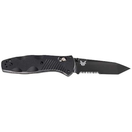 Benchmade Folding Knife, Serrated, Tanto, Blk, 3-5/8 583SBK