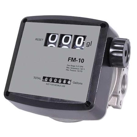 Dayton Flowmeter, Mechanical, 32 GPM, 3/4 In FNPT 12F736