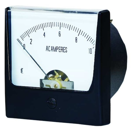Zoro Select Analog Panel Meter, AC Current, 0-10 AC A 12G373