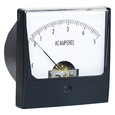 Zoro Select Analog Panel Meter, AC Current, 0-5 AC A 12G369