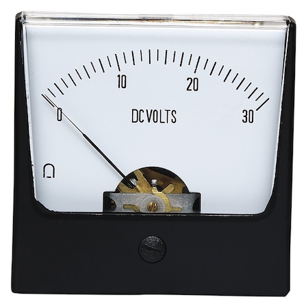 Zoro Select Analog Panel Meter, DC Voltage, 0-30 DC V 12G439