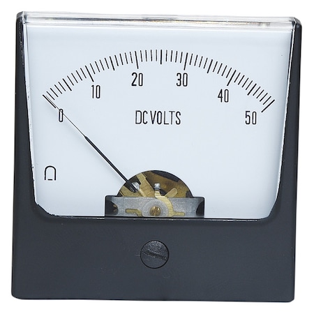 Zoro Select Analog Panel Meter, DC Voltage, 0-50 DC V 12G441