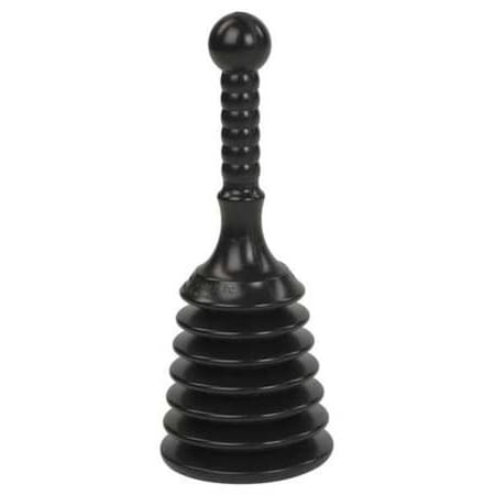 Zoro Select Bellows Toilet Plunger, Polyethylene, Cup Size 5 in. 12G690