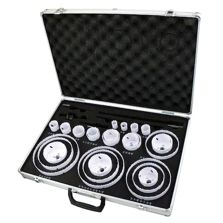 Westward Hole Saw Set, Bi-Metal, 30 Pcs 12G709