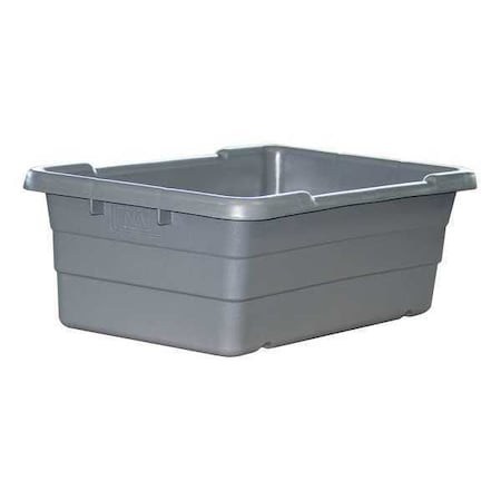 New Age Industrial Hang & Stack Storage Bin, Plastic, Gray, 8 3/4 in H, 16 in W, 25 in L RGY16825