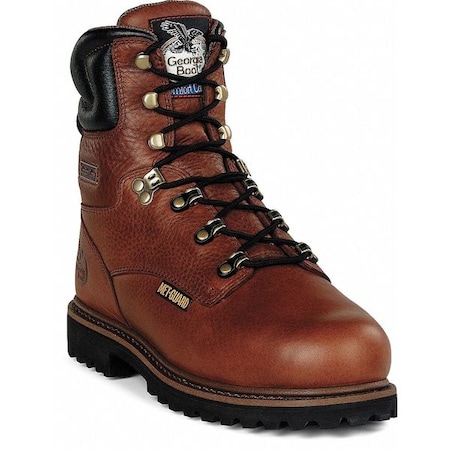 GEORGIA BOOT Size 10 Men's 8" Work Boot Steel Work boots, Brown G8315