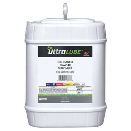 Ultralube 5 gal. Gear Oil Pail Not Specified ISO Viscosity, 85W-140 SAE, Amber 10407
