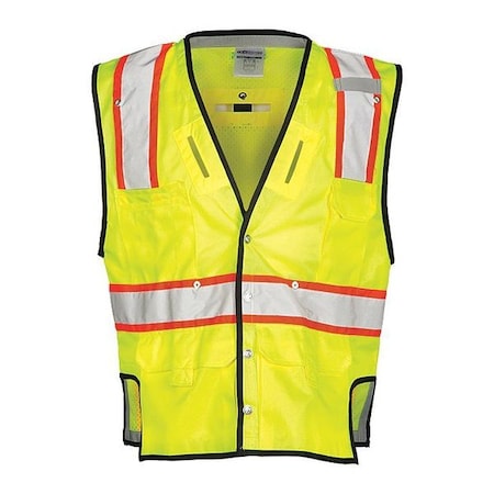 Kishigo Fall Protection Vest, 2XL/3XL, Lime T341-2X-3X