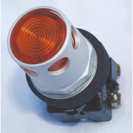 EATON Illuminated Push Button, 30 mm, 1NO/1NC, Amber HT8GDAABF7