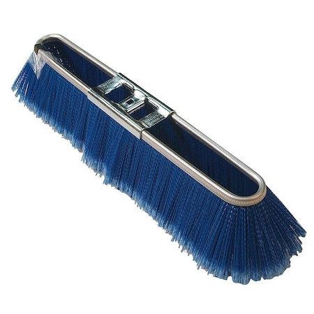 Tough Guy 24 in Sweep Face Push Broom Head, Soft, Synthetic, Blue 12L009