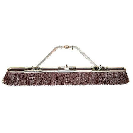 Quickie 24 in Sweep Face Push Broom, Soft/Stiff Combination, Synthetic, Yellow 857HDSU