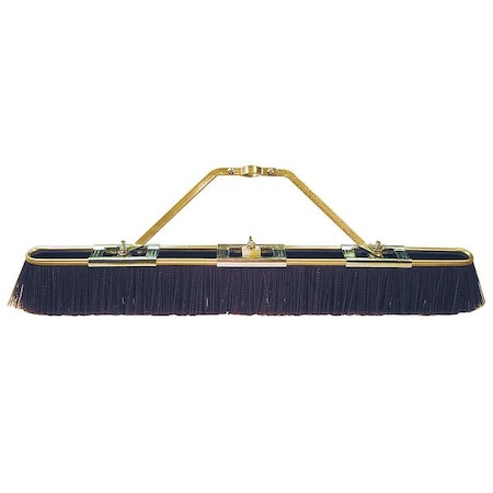 Tough Guy 35 in Sweep Face Push Broom Head, Soft/Stiff Combination, Black 12L014