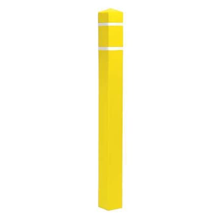 Zoro Select Post Sleeve, 4-1/2x4-1/2 In, 55In H, Yellow SQ455YW