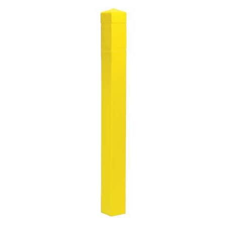 Zoro Select Post Sleeve, 4-1/2x4-1/2 In, 55In H, Yellow SQ455YNT