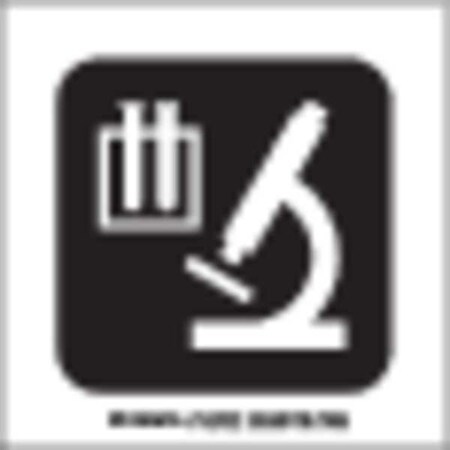 Brady Hospital Sign, Laboratory, 4" W x 4" H, Square, Polyester, 142622 142622