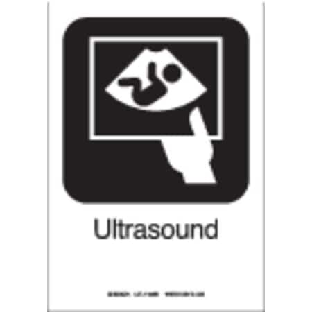 Brady Hospital Sign, 10"X7", Aluminum, Legend: Ultrasound, 142443 142443