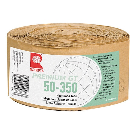 Roberts Carpet Mounting Tape, Brown, 22 yd L, 3 in W 50-350