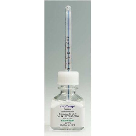 Frio-Temp Liquid In Glass Thermometer, -30 to 1C B60200-0700