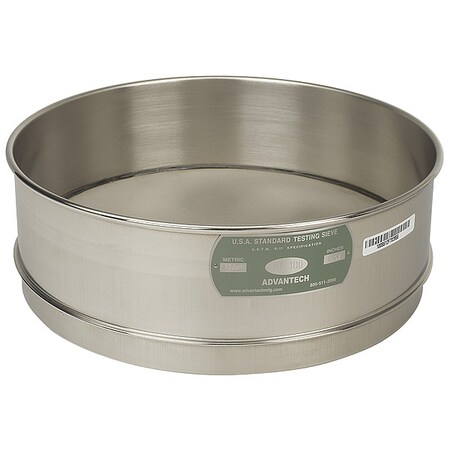 ADVANTECH Sieve, #100, S/S, 12 In, Full Ht 100SS12F