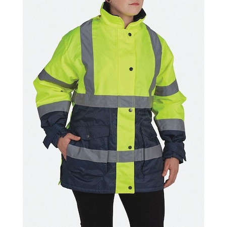 Utility Pro Women's Hi-Vis Jacket, DuPont(TM) PTFE fabric protector, Nylon Shell with Quilted Lining, L UHV664-L